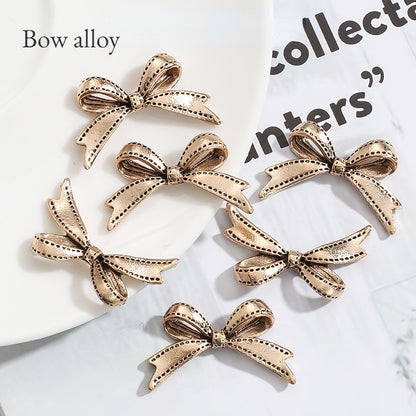 Vintage Diy Butterfly Combined with Gold Accessories Diy Phone Case Cream Glue Material Hairpin Accessories