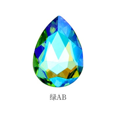 18 * 25Mm water drop shape, manufacturer wholesale glass material water drop crystal rhinestone mobile phone sticker diamond DIY accessories hair accessories handmade material glass diamond beads