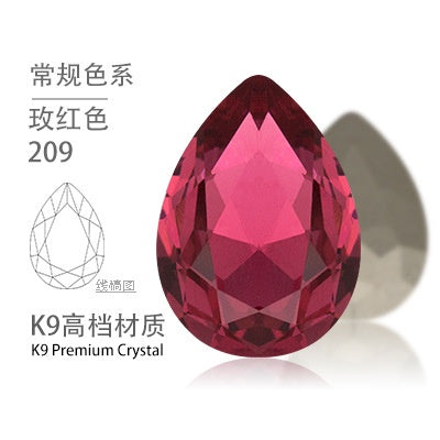 High-end Water Drop 13*18mm High Top Rhinestones Unusual Rhinestones Diy Jewelry Accessories Tip Bottom Diamond Nail Nail Sticker Diamond Materials