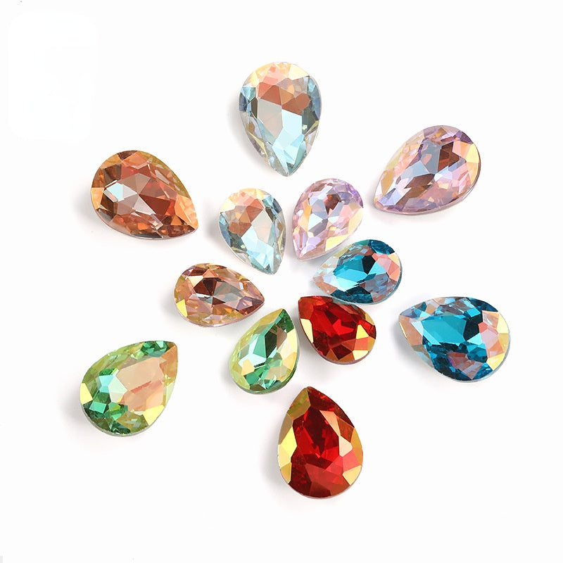 Drop Water Shape 10*14mm/13*18mm Nail Art Crystal Shiny Diamond Rhinestone for DIY Accessories
