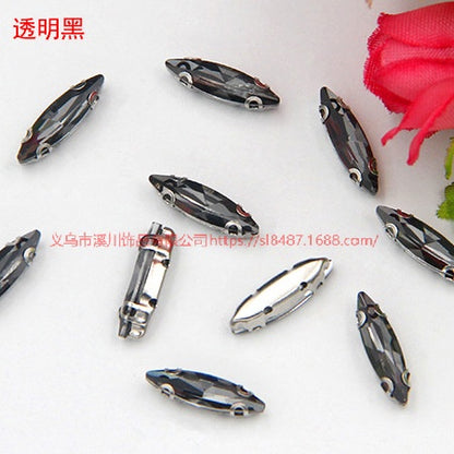 4*15mm Fine Horse Eyes Four Angle Claw Rhinestones Special Shape Crystal Rhinestones Hand Sewn Glass Rhinestones Anti-hook Claw Drill Accessories