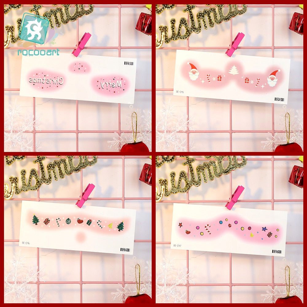 Face Sticker Kids Girls Christmas Sticker Masquerade Makeup Waterproof Tattoo Stickers
