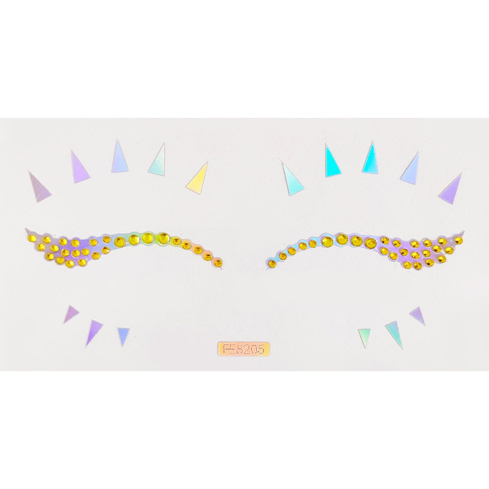 Laser Eye Patch Pearl Rhinestones Eye Acrylic Face Diamond Patch Paper
