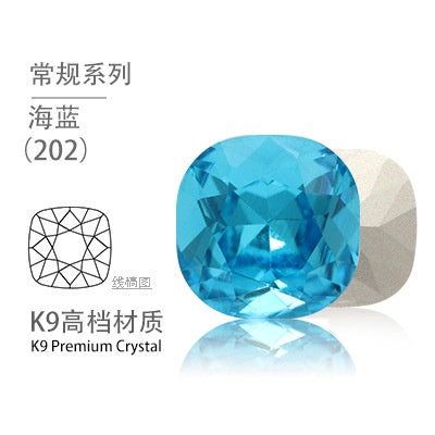 12mm Tip Bottom Special Shape Fat Square Crystal Diamond Tip Bottom Special Shape Glass Diamond Diy Jewelry Accessories Materials