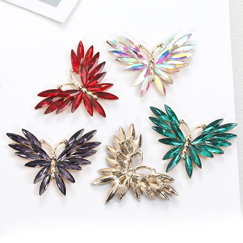 Full of Diamond Crystal Butterfly Alloy Cell Phone Case DIY Crocs Accessories