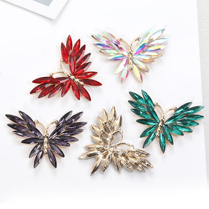 Full of Diamond Crystal Butterfly Alloy Cell Phone Case DIY Crocs Accessories