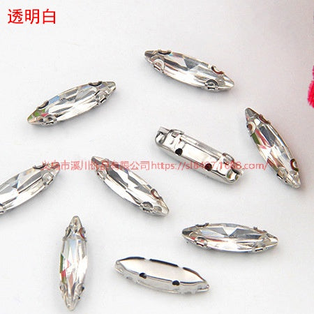 4*15mm Fine Horse Eyes Four Angle Claw Rhinestones Special Shape Crystal Rhinestones Hand Sewn Glass Rhinestones Anti-hook Claw Drill Accessories