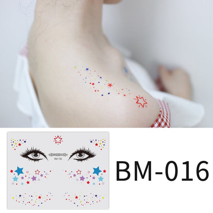 Fashion Little Daisy Print Face Stickers Waterproof and Sweatproof Collarbone Arm Temporary Tattoo Stickers