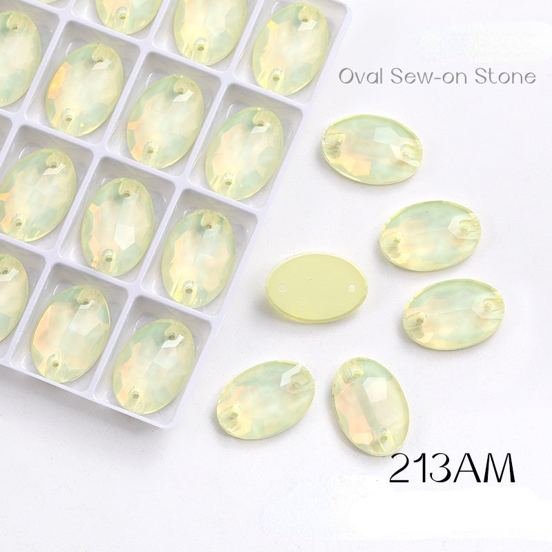 11*16/13*18/17*24mm Oval Shape K9 Glass Crystal Stones Sewing Rhinestones Buttons for Clothes Decoration