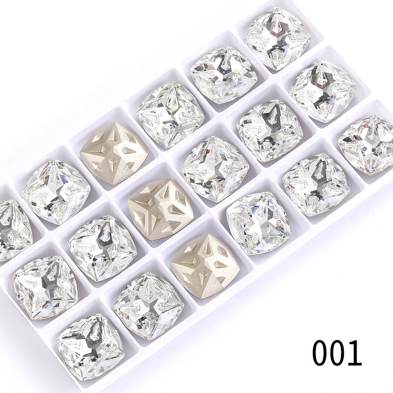 Star Meteorite Series K9 High-grade Fat Square Crystal Glass Diamond Bag Dress Accessories