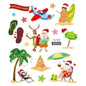 Face Stickers Christmas Cute Stickers Waterproof Children's Cartoon Glitter Snowflake Santa Claus
