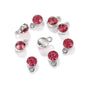 6MM Beads Pendant Shiny Crystal Diamond Glass Rhinestone  with Gold/Silver Zinc Base Necklace