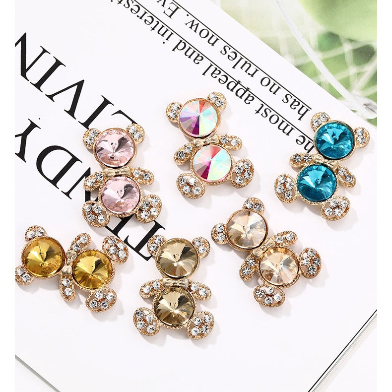 Crystal Bear Multi-color Diamond Bear Brooch DIY Accessories