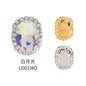 10*14/13*18mm Oval Crystal Buckle Glass Claw Rim Hand Stitched Rhinestone Diy Jewelry Accessories