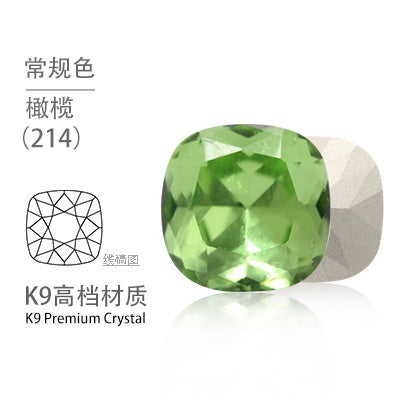 12mm Tip Bottom Special Shape Fat Square Crystal Diamond Tip Bottom Special Shape Glass Diamond Diy Jewelry Accessories Materials