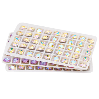 12mm Tip Bottom Special Shape Fat Square Crystal Diamond Tip Bottom Special Shape Glass Diamond Diy Jewelry Accessories Materials