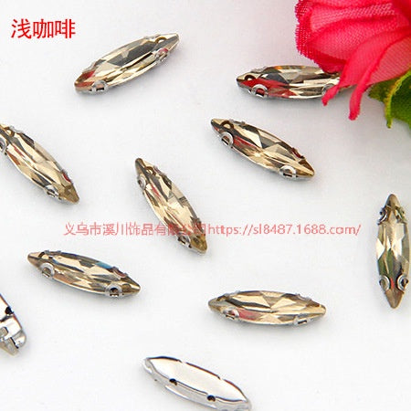 4*15mm Fine Horse Eyes Four Angle Claw Rhinestones Special Shape Crystal Rhinestones Hand Sewn Glass Rhinestones Anti-hook Claw Drill Accessories