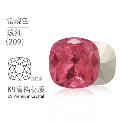 12mm Tip Bottom Special Shape Fat Square Crystal Diamond Tip Bottom Special Shape Glass Diamond Diy Jewelry Accessories Materials