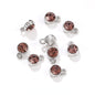 6MM Beads Pendant Shiny Crystal Diamond Glass Rhinestone  with Gold/Silver Zinc Base Necklace