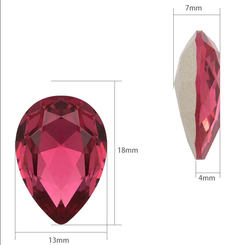 High-end Water Drop 13*18mm High Top Rhinestones Unusual Rhinestones Diy Jewelry Accessories Tip Bottom Diamond Nail Nail Sticker Diamond Materials