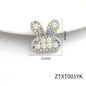 Cute Butterfly Bee Rabbit Crystal ABS Pearl Rhinestone Non-woven Fabric Patch for Decoration
