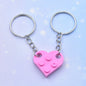 Acrylic Material Creative Building Block Keychain/Keyring 1pcs Pendant Decorative Acrylic Heart Shape Necklace