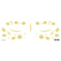 Gold Stickers Beauty Makeup Sweet Makeup Party Concert Gold Face with Waterproof Tattoo Stickers