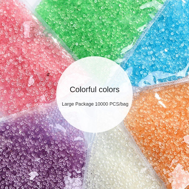 Glow In Dark Luminous Resin Round Rhinestone Flatback Colorful Nail Art Rhinestone for Phone Case