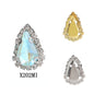 Water Drop Shape 6*10mm/8*13mm Sew on Rhinestone with Golden/Silver Bottom Shiny Crystal for Garments