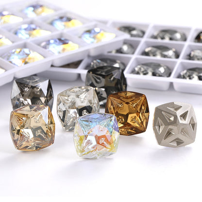 Star Meteorite Series K9 High-grade Fat Square Crystal Glass Diamond Bag Dress Accessories