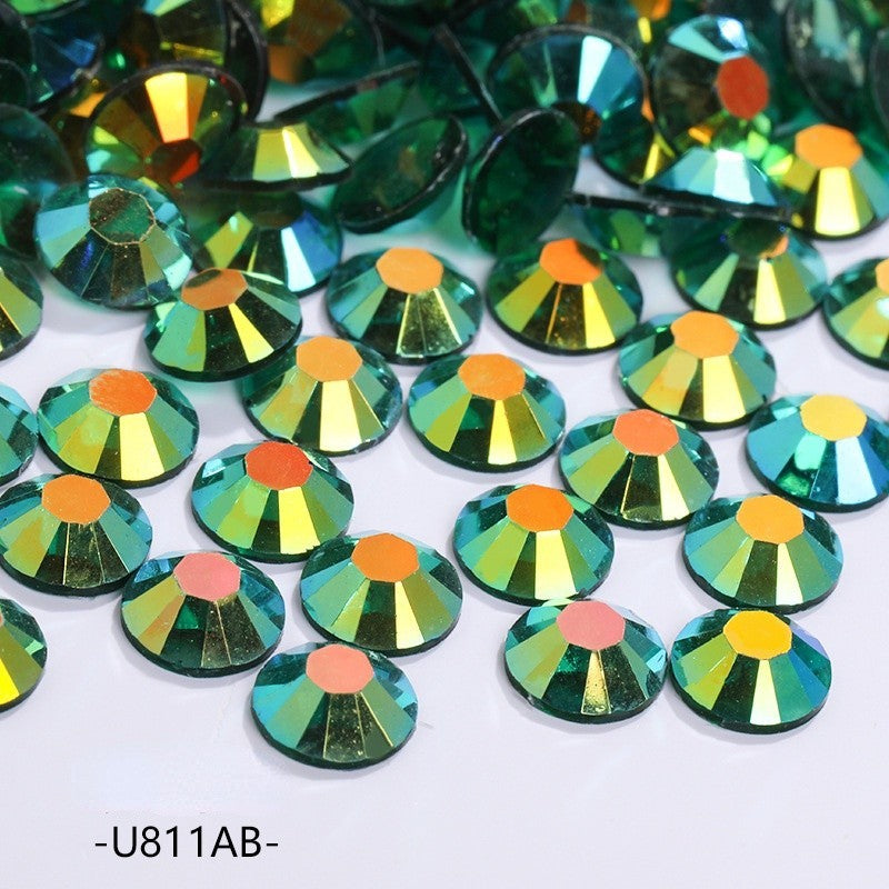 4/5/6 mm flat bottom crystal resin diamond AB color transparent U series acrylic nail drill large package 5,000 pcs