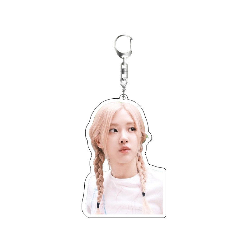 Korean Girl Group BP Keychain Double-sided Sandwich Acrylic Schoolbag Pendant