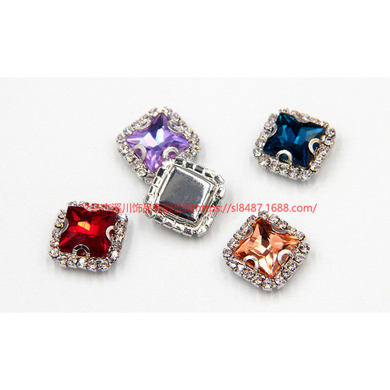 14mm 10PCS Large Size Crystal Sew on Crystal Rhinestone with Gold/Sliver Claw
