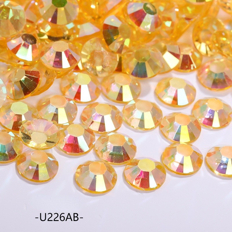 4/5/6 mm flat bottom crystal resin diamond AB color transparent U series acrylic nail drill large package 5,000 pcs