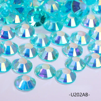 4/5/6 mm flat bottom crystal resin diamond AB color transparent U series acrylic nail drill large package 5,000 pcs
