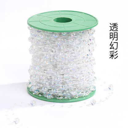 Spot 8mm + 3mm beads ABS pearl chain door curtain beads Christmas decoration wedding DIY headgear hair accessories accessories wiring beads