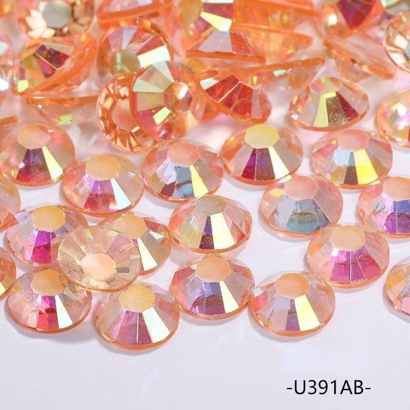 4/5/6 mm flat bottom crystal resin diamond AB color transparent U series acrylic nail drill large package 5,000 pcs