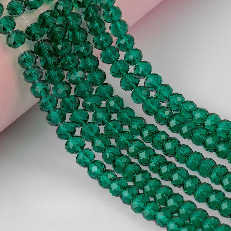 6/8mm Flat Crystal Glass Beads DIY Hand String Necklace Accessories