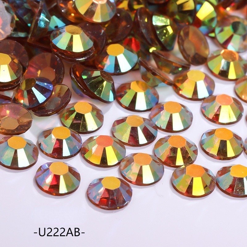 4/5/6 mm flat bottom crystal resin diamond AB color transparent U series acrylic nail drill large package 5,000 pcs
