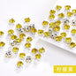 1440 pcs/bag 4mm/5mm solid single-claw rhinestone perforated hand-sewn drill thickened bottom support, luggage, clothing accessories, accessories, four-corner single-claw hand-sewn drill