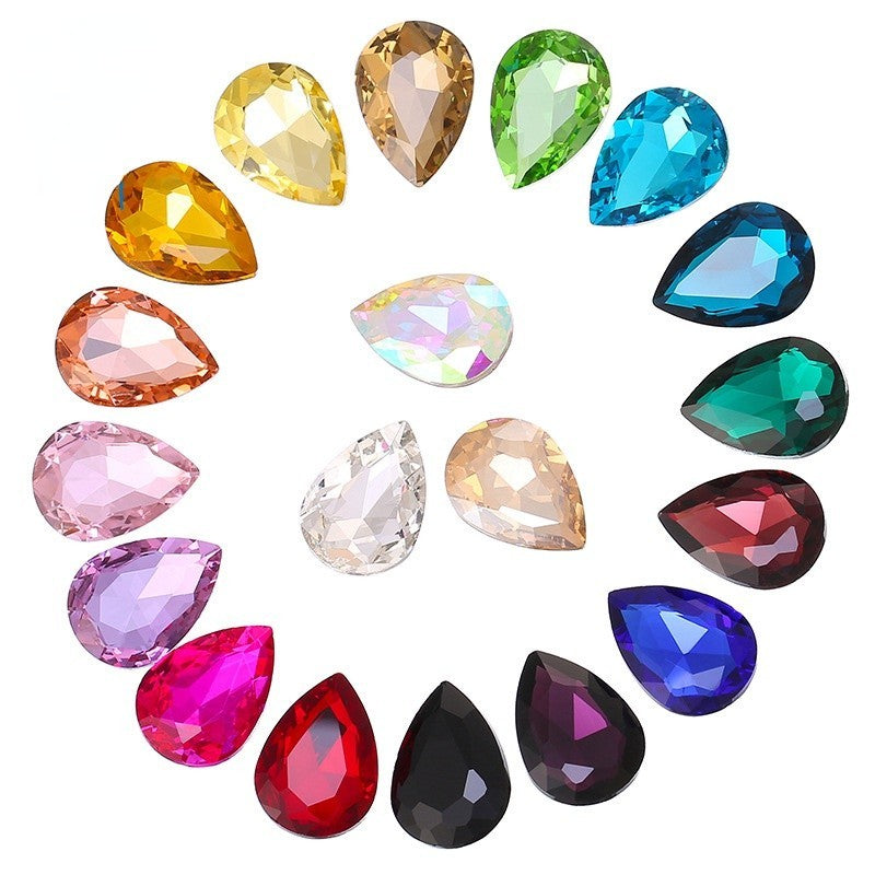6*8/7*10mm 50pcs Mini Drop Shape  Shiny Diamond Nail Art Rhinestone for DIY