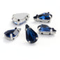50pcs 8*13mm Thin Drop Sew on Rhinestone with Silver Claw Crystal for DIY Handmade Accessories
