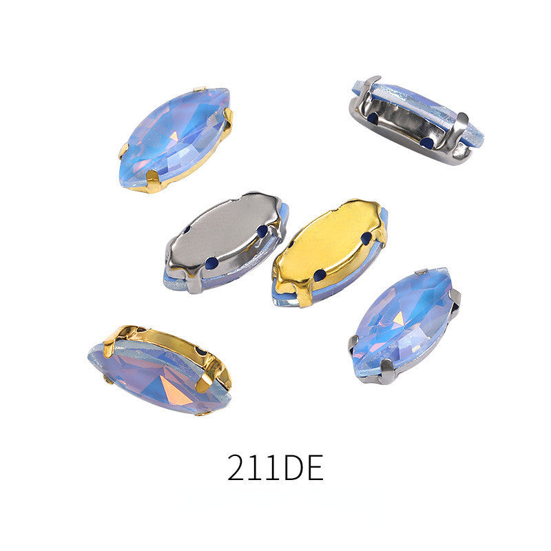 8*10/7*15mm Navette Shiny Crystal Sew on Rhinestone for Clothing Accessories