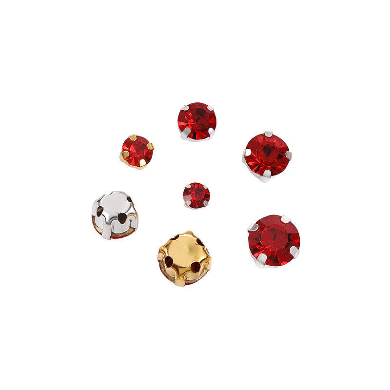 1440 pcs/bag 4mm/5mm solid single-claw rhinestone perforated hand-sewn drill thickened bottom support, luggage, clothing accessories, accessories, four-corner single-claw hand-sewn drill