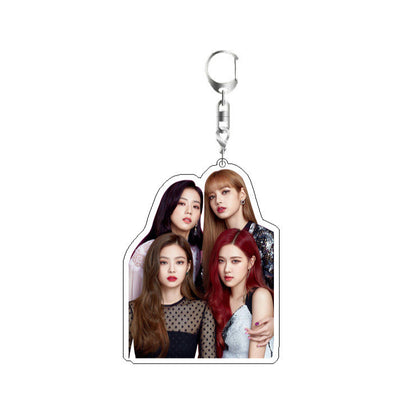 Korean Girl Group BP Keychain Double-sided Sandwich Acrylic Schoolbag Pendant