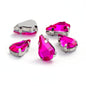 50pcs 8*13mm Thin Drop Sew on Rhinestone with Silver Claw Crystal for DIY Handmade Accessories