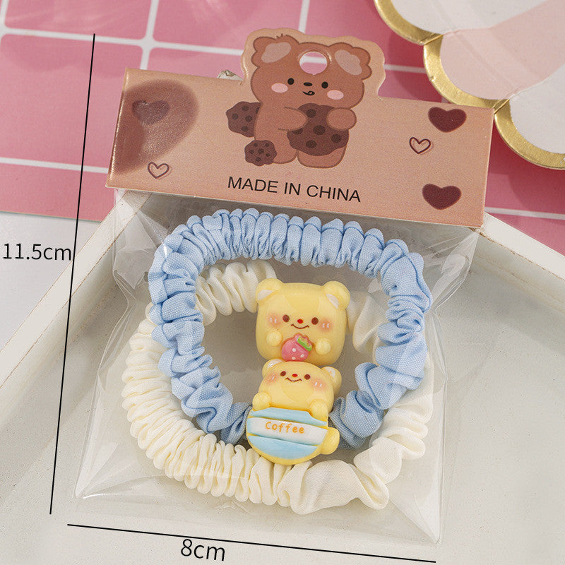 Girl Sweet Series Cute Bear Hair Clip Bangs Clip Scrunchie Student Gift