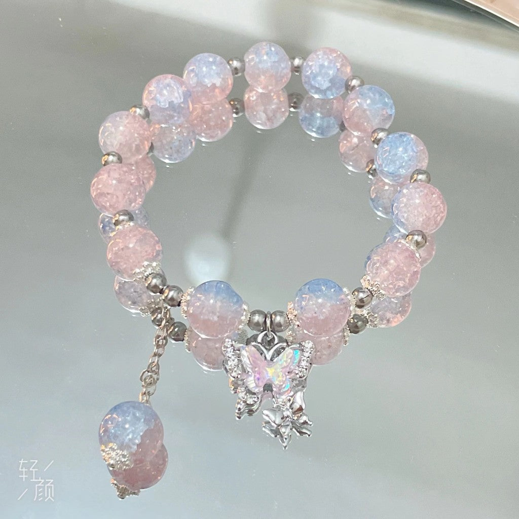Blue Galaxy Burst Flash Bracelet Students String Blue Sky Stars Universe Send Sister Gifts