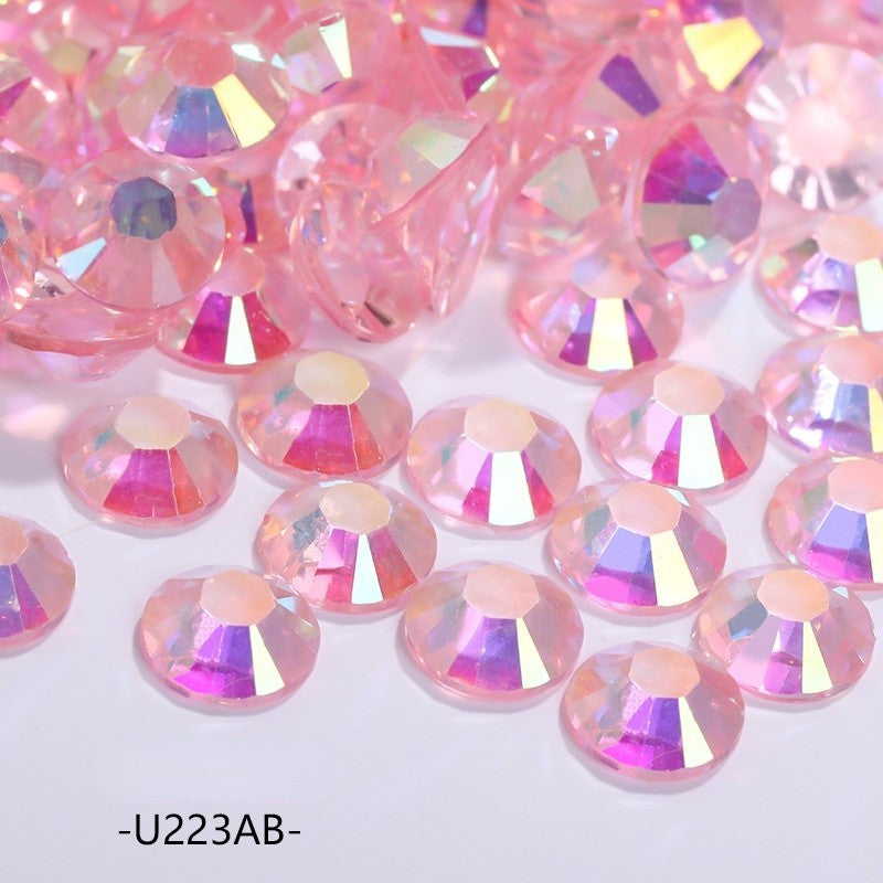 4/5/6 mm flat bottom crystal resin diamond AB color transparent U series acrylic nail drill large package 5,000 pcs