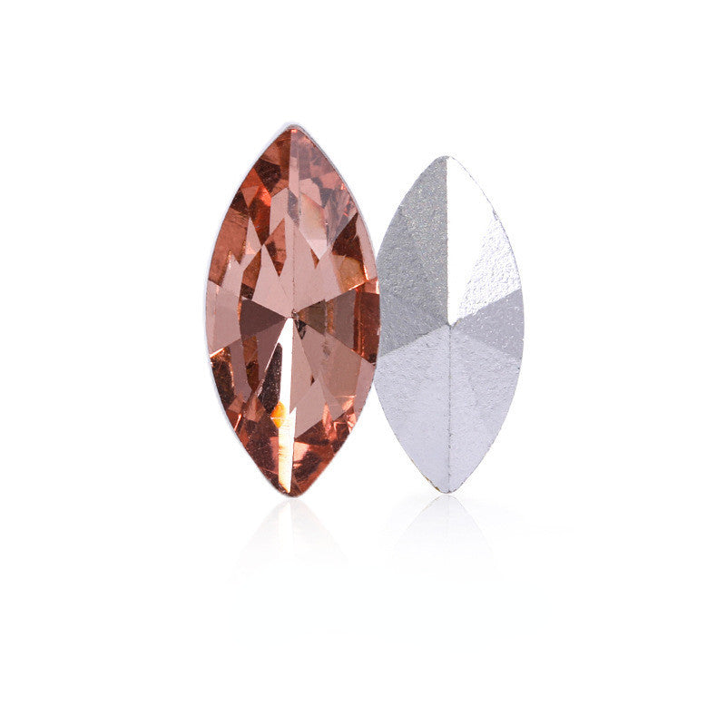 7*15/9*18mm 50pcs Navette Crystal Shiny Glass Rhinestone for Garment Shoes Bag Decoration